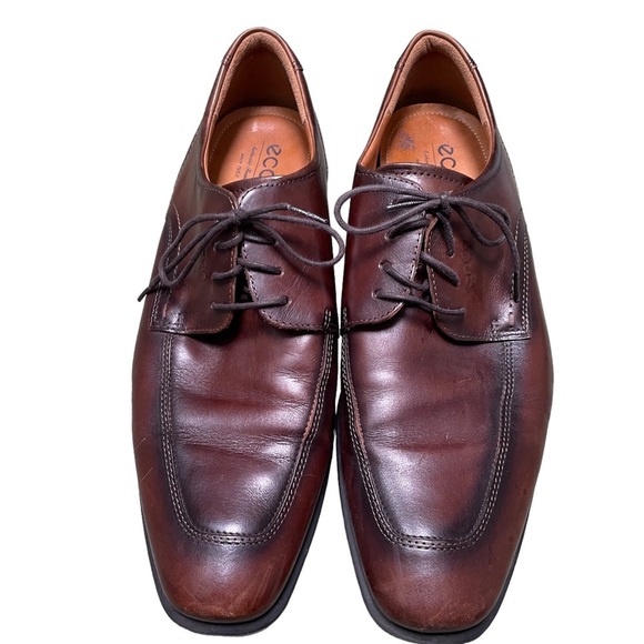 ECCO MENS LEATHER DRESS SHOES - Picture 1 of 4